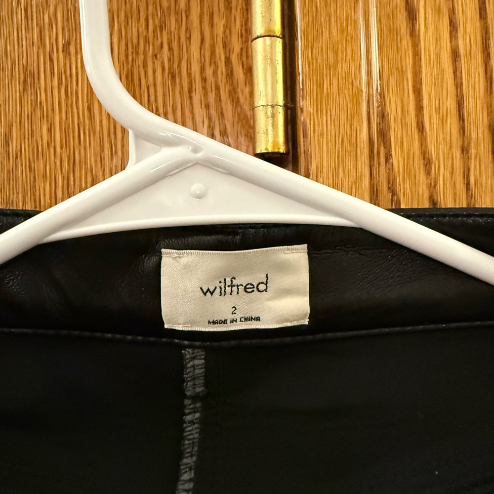 Aritzia Black Leather Pants